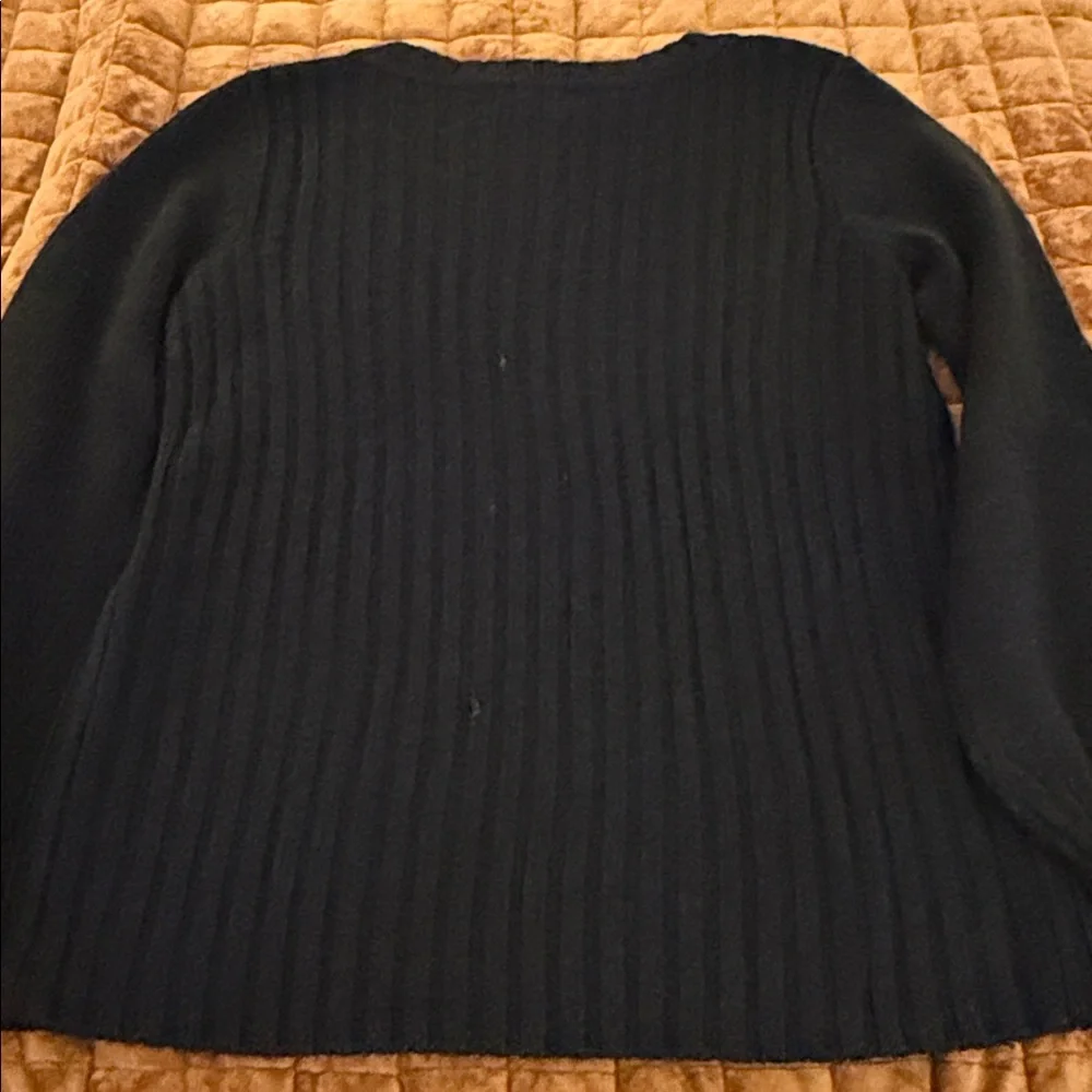 Karl Lagerfeld Black Knit Sweater with Pearl Details - Picture 5 of 6